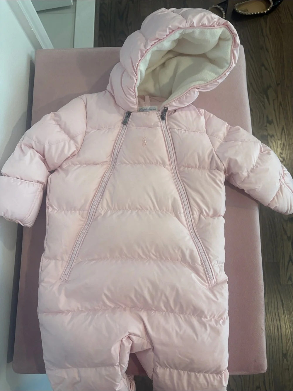 Ralph Lauren Light Pink Padded Infant Sleep Sack Bunting